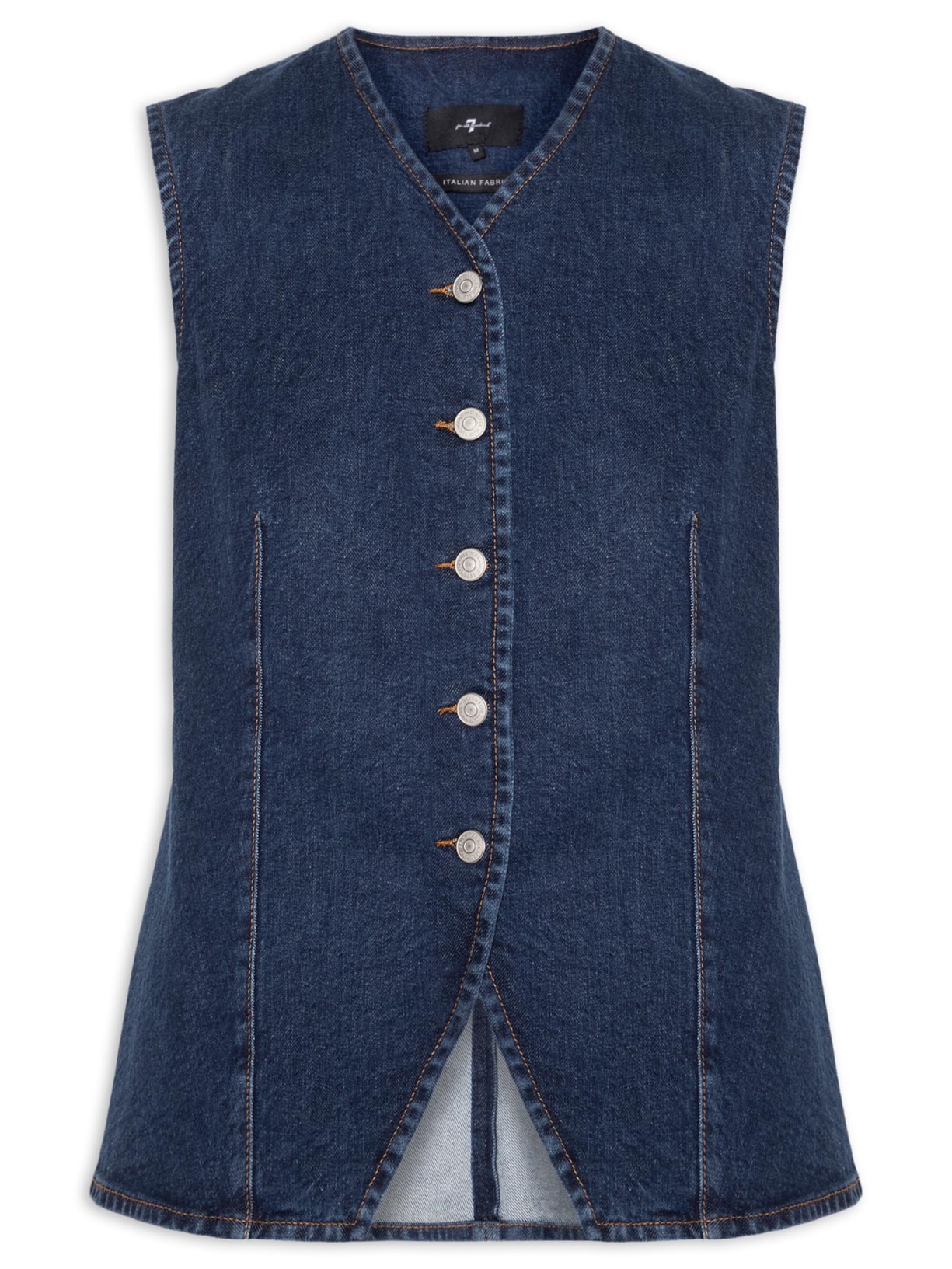 Colete Feminino Lady Vest Indiglow Azul 7 For All Mankind