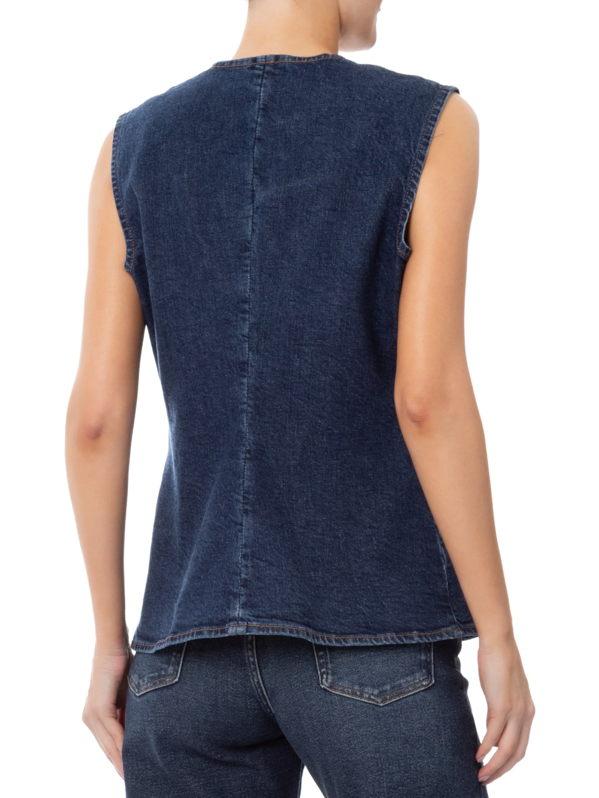 Colete Feminino Lady Vest Indiglow Azul 7 For All Mankind