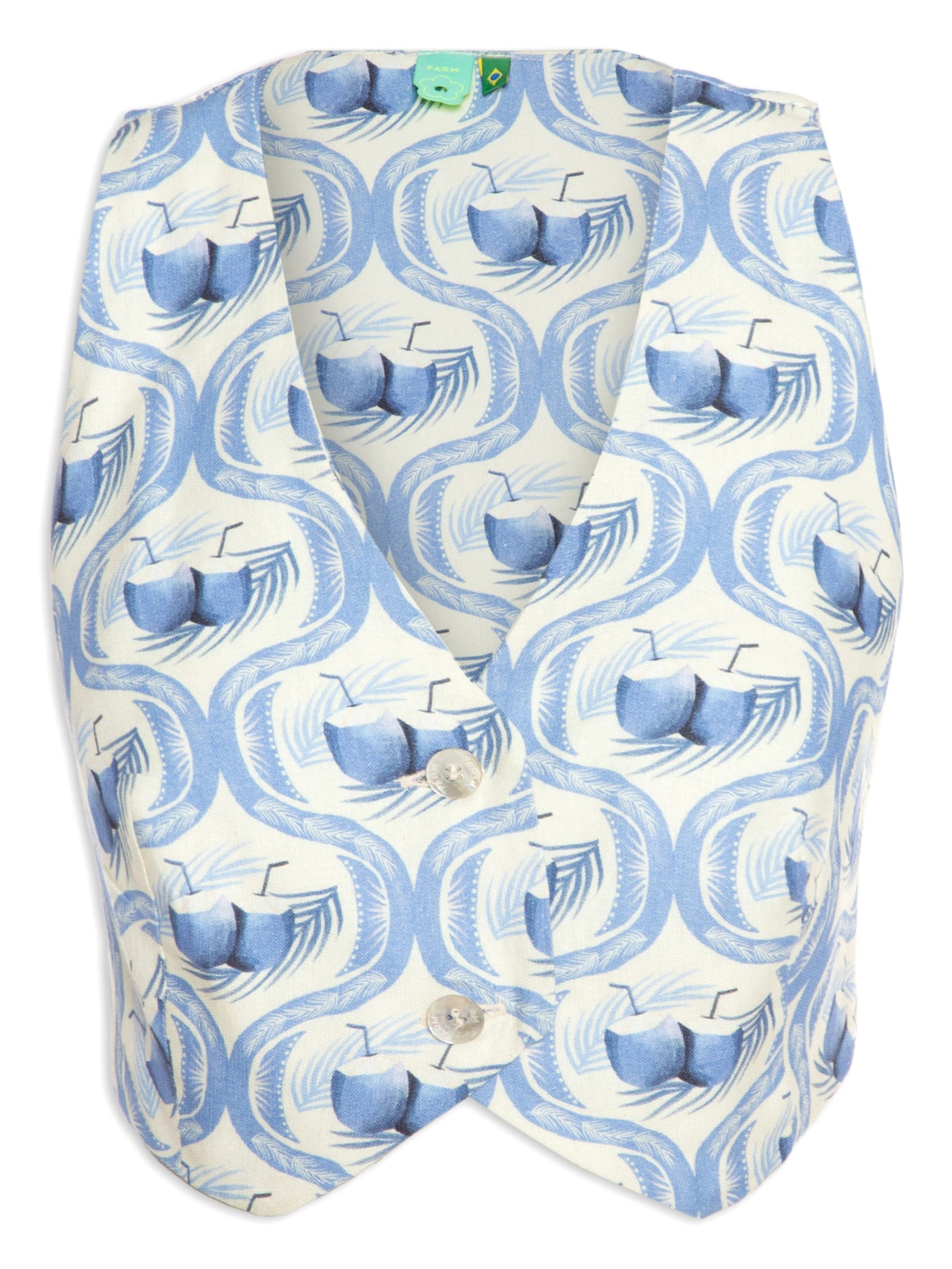 Colete Feminino Lembrança De Verão Coco - Azul