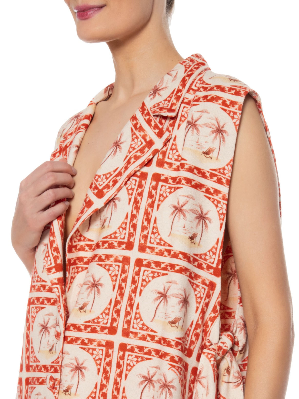 Colete Feminino Lembrança De Verão Vermelho Farm