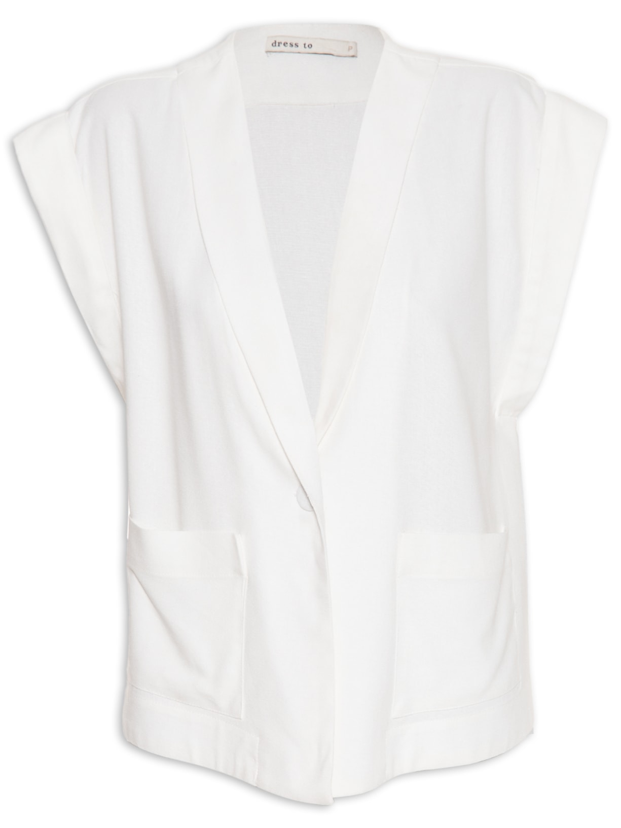 Colete Feminino Linho Cava Descolada - Off White