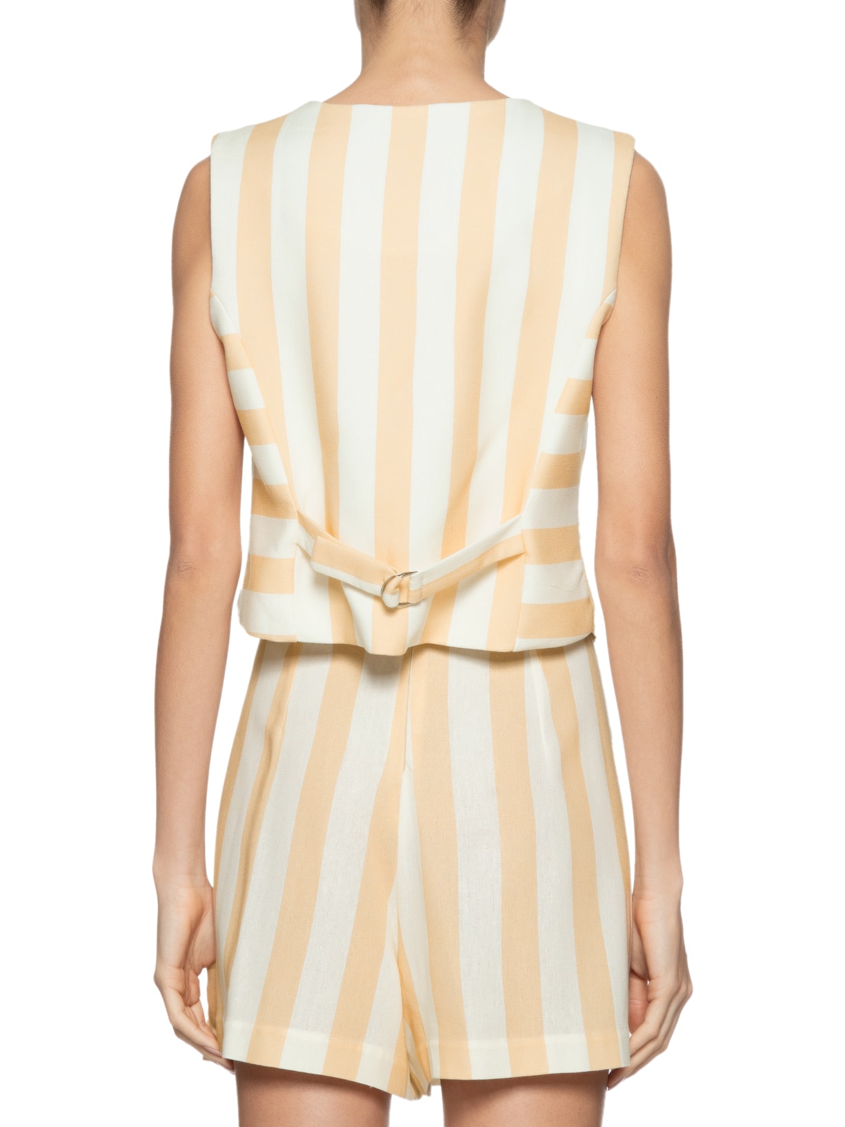 Colete Feminino Linho Estampa Horizonte Bege Dress To