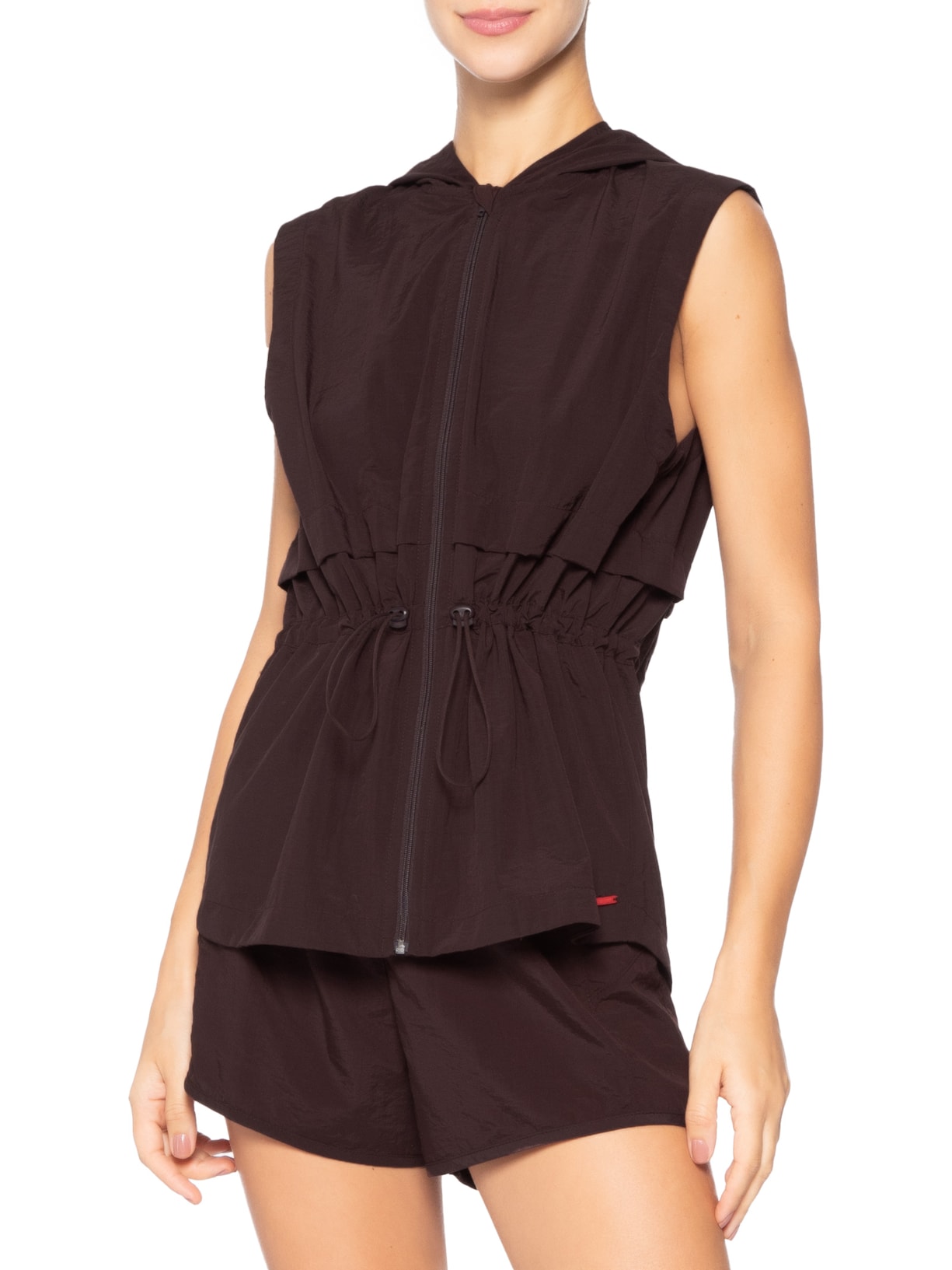 Colete Feminino Liso Marrom Body For Sure