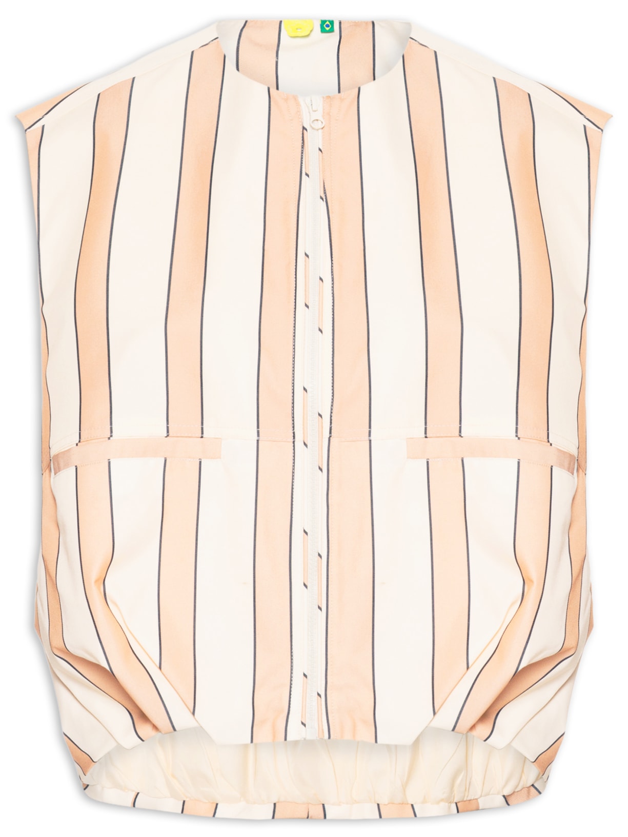 Colete Feminino Listras Lene - Bege