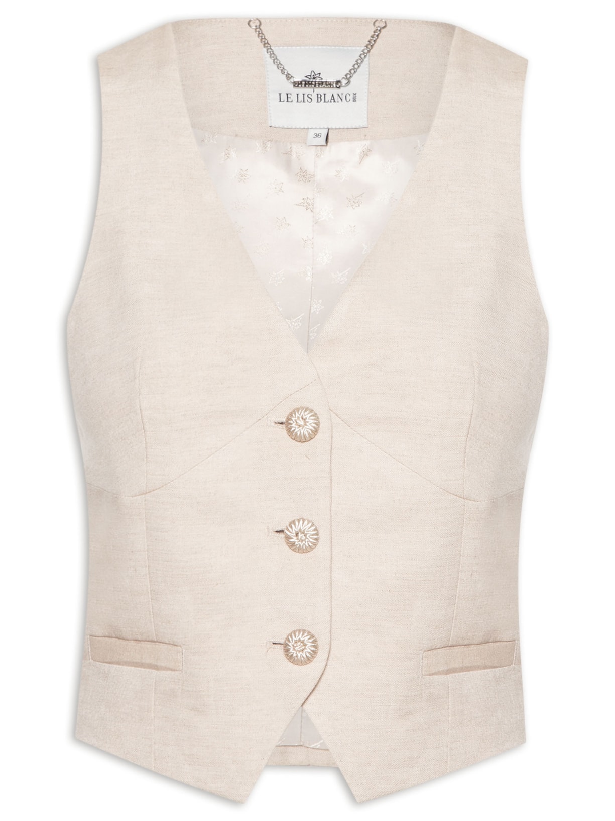 Colete Feminino Lucy - Bege