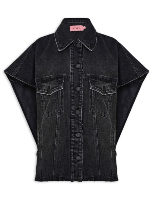 Colete Feminino Lunar Jeans V27 - Preto