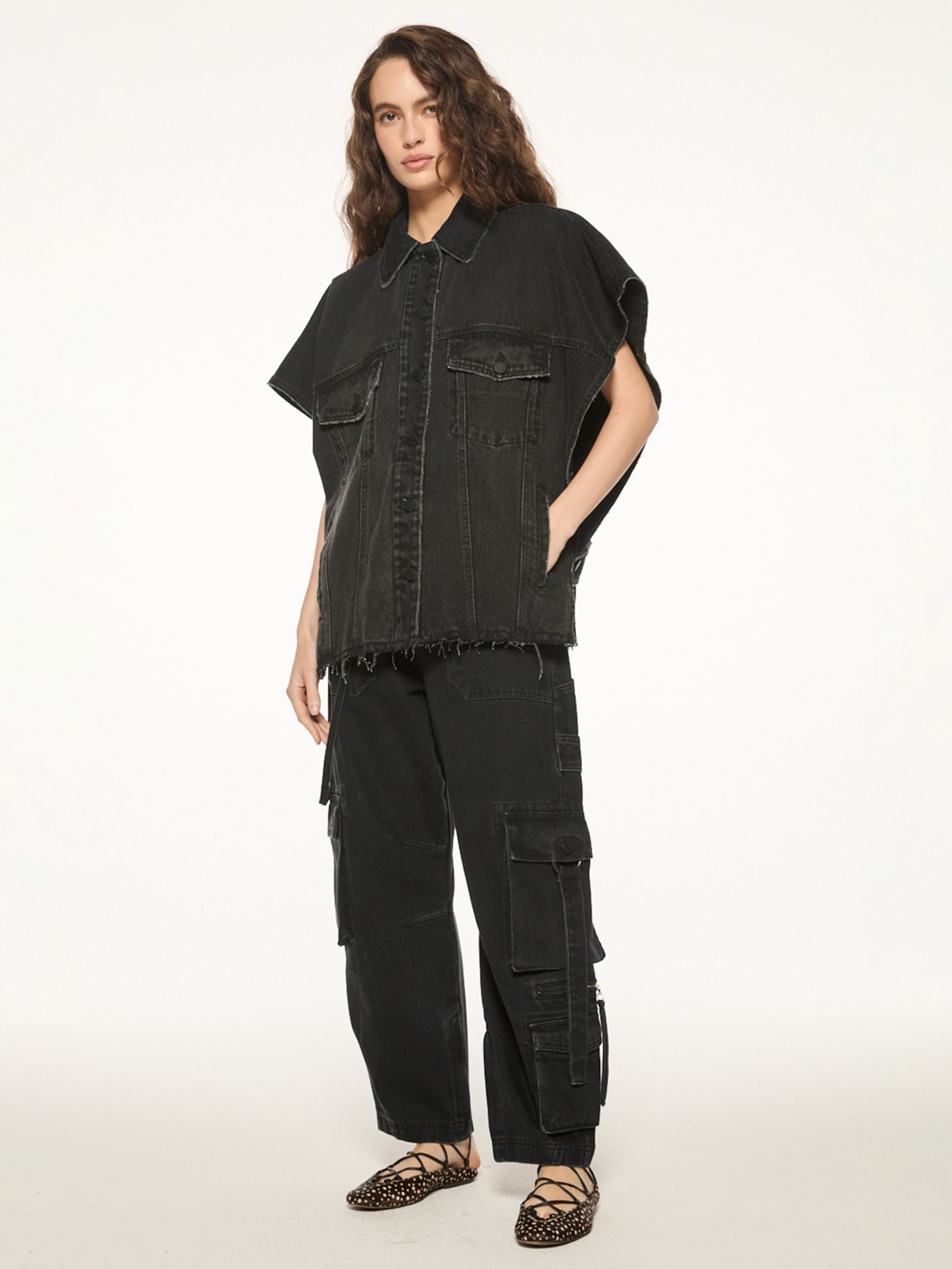 Colete Feminino Lunar Jeans V27 Preto Mixed