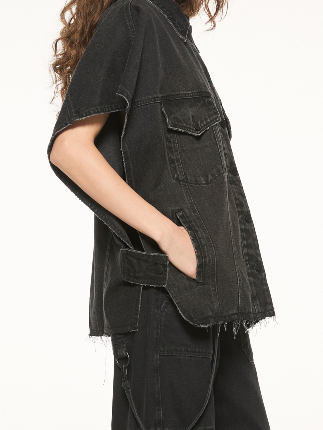 Colete Feminino Lunar Jeans V27 Preto Mixed