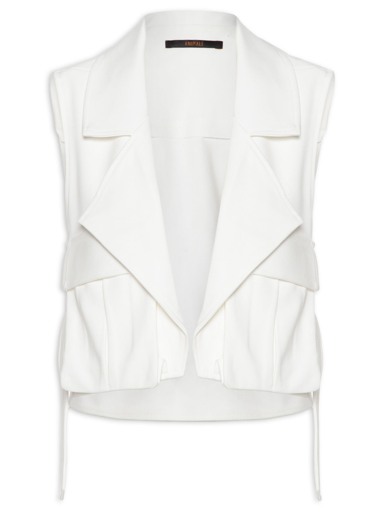 Colete Feminino Malha Cropped - Off White