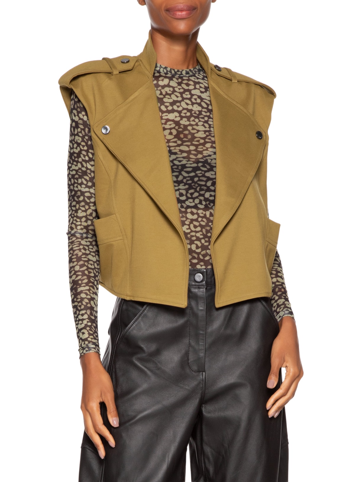 Colete Feminino Malha Estruturada Ateliê Verde Animale