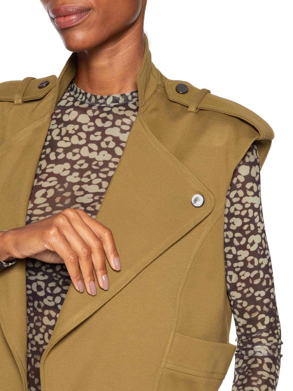 Colete Feminino Malha Estruturada Ateliê Verde Animale