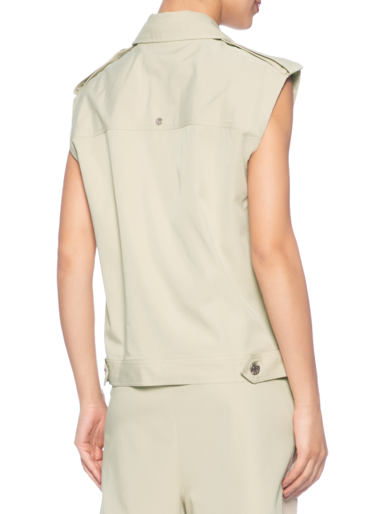 Colete Feminino Over Alfaiataria Bege Animale Jeans