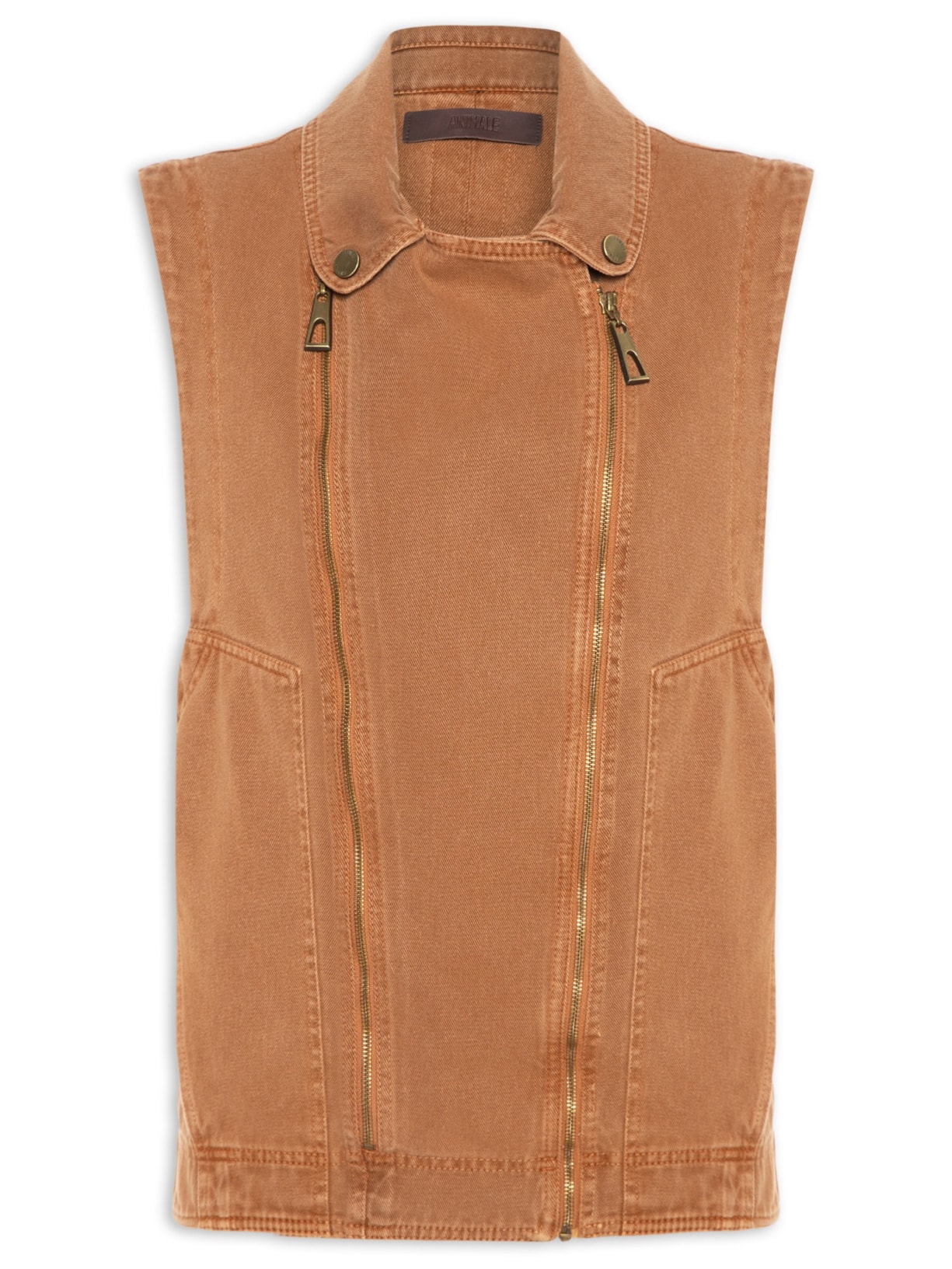 Colete Feminino Over Veludo Marrom Animale