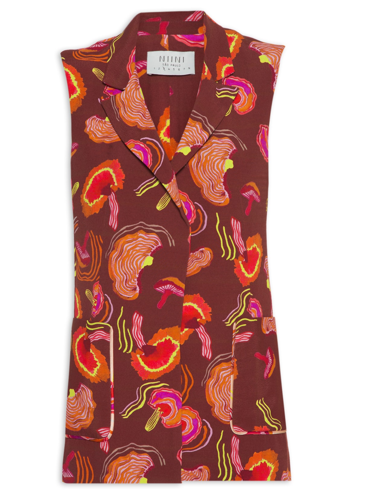 Colete Feminino Oversized Mushroom Brick - Marrom