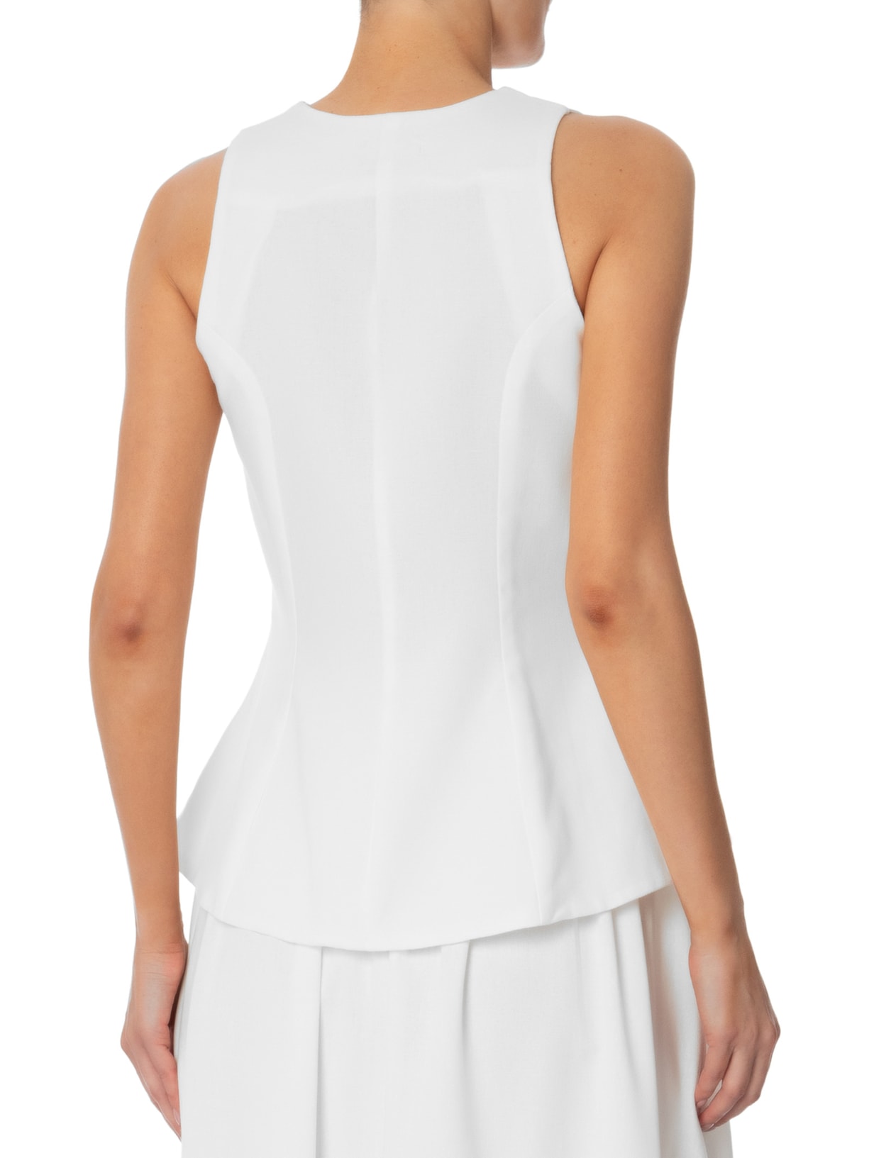 Colete Feminino Peplum Branco '2Essential