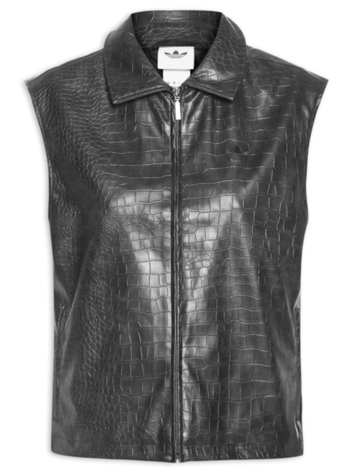 Colete Feminino Pleather Vest - Preto