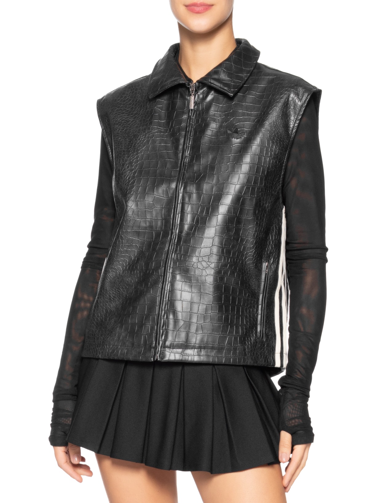 Colete Feminino Pleather Vest Preto Adidas Originals