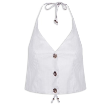 Colete Feminino Risca De Giz - Cinza