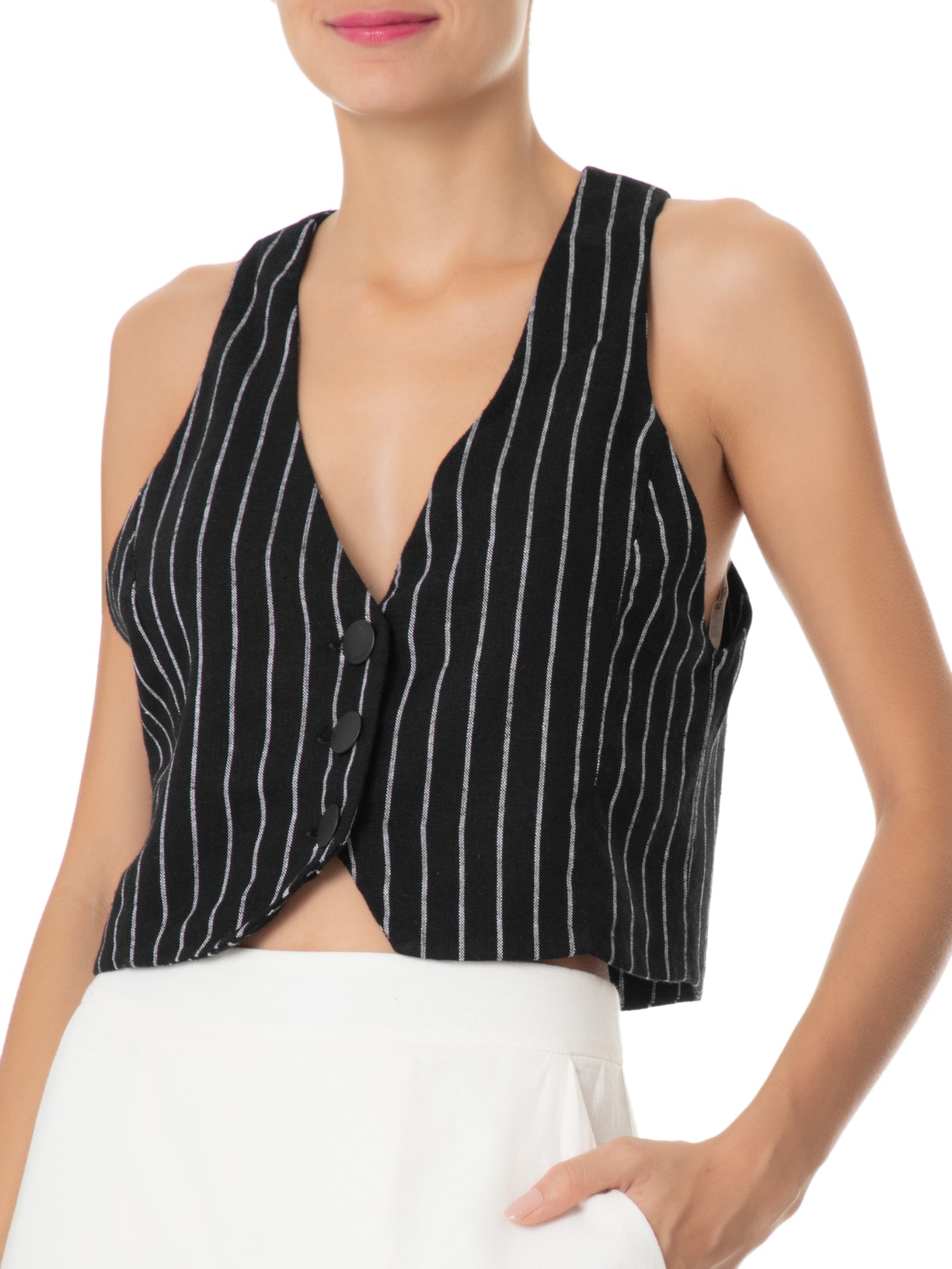 Colete feminino Risca De Giz  Preto Dress To