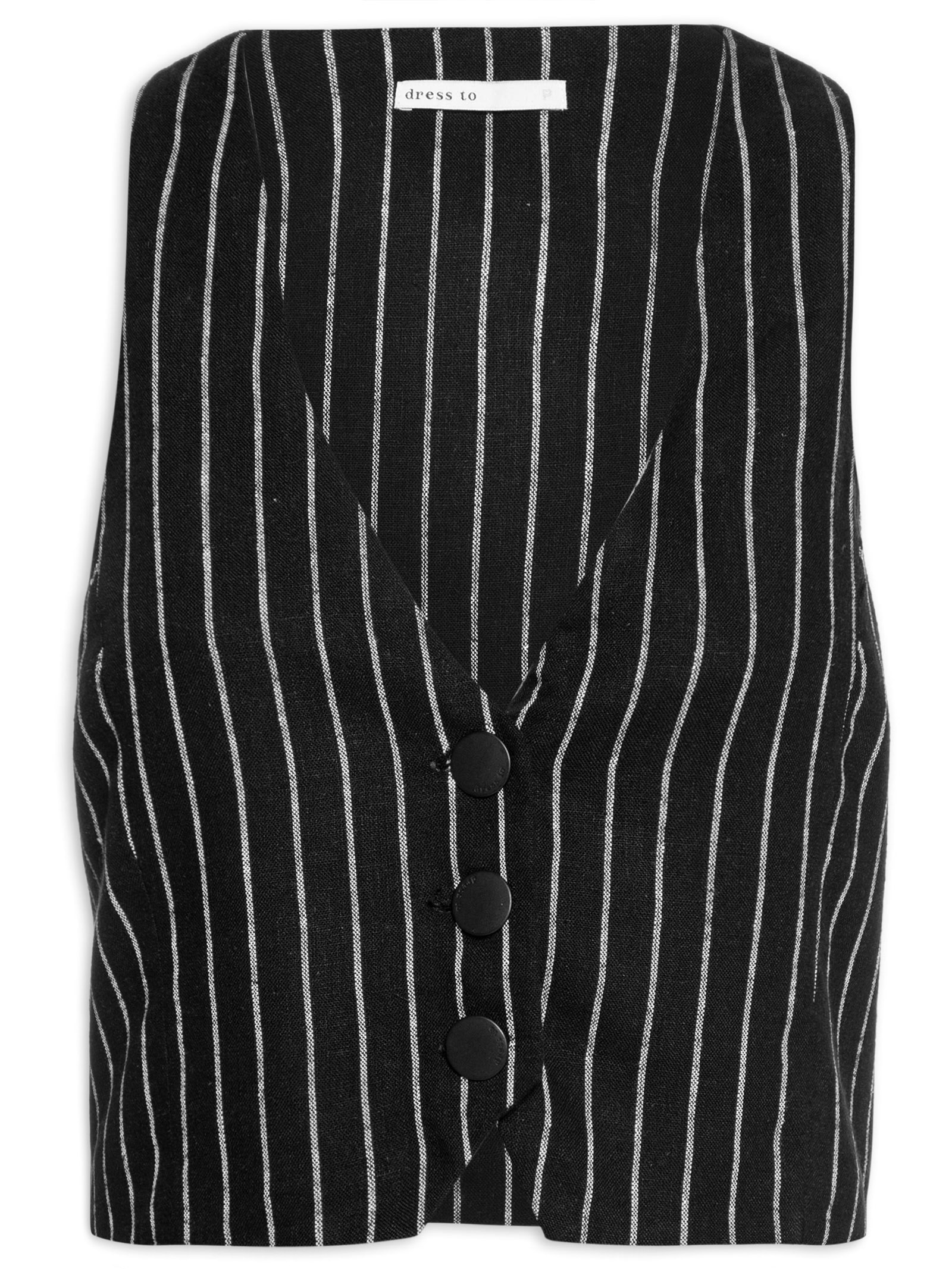Colete Feminino Risca De Giz - Preto - Dress To