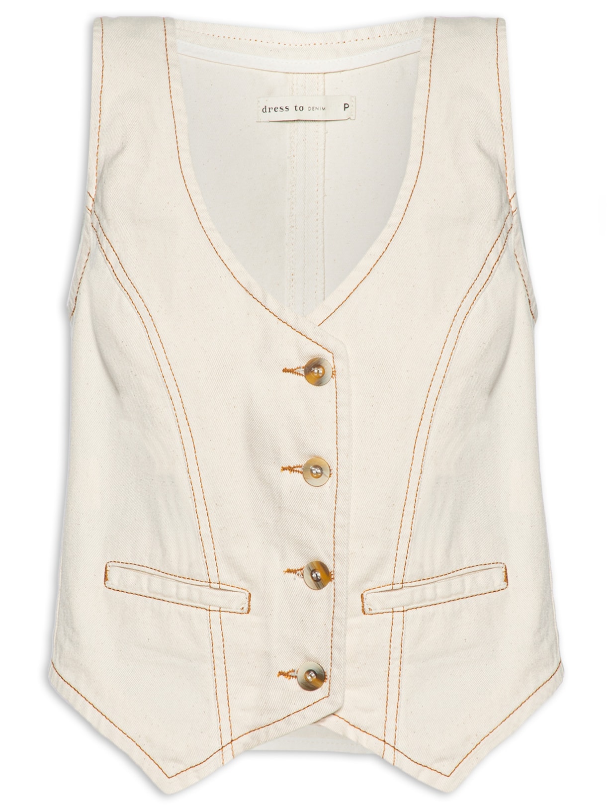 Colete Feminino Sarja - Bege