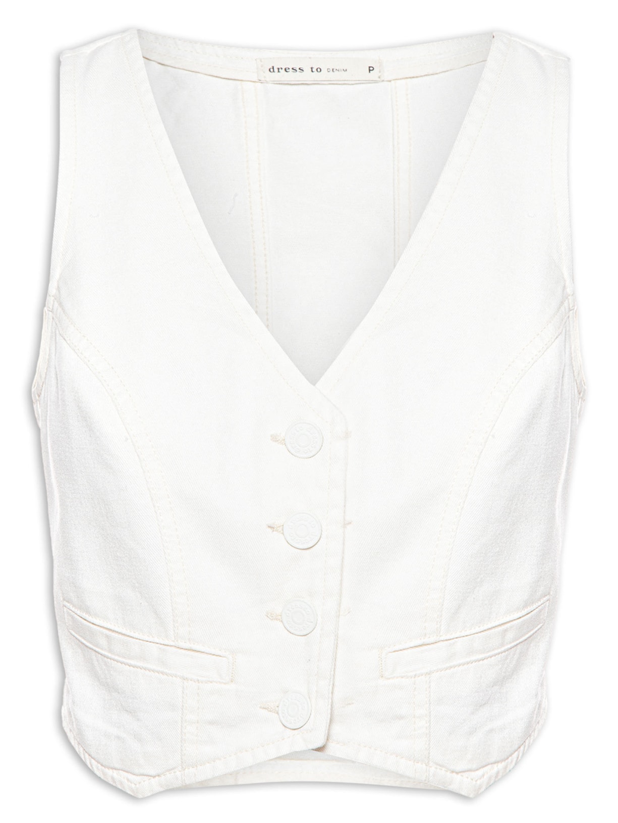 Colete Feminino Sarja - Branco