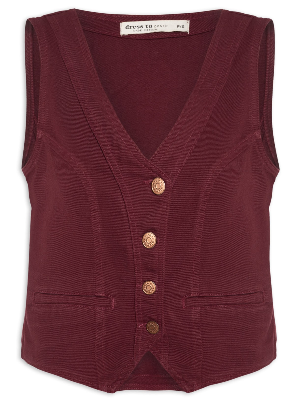 Colete Feminino Sarja Color Vermelho Dress To