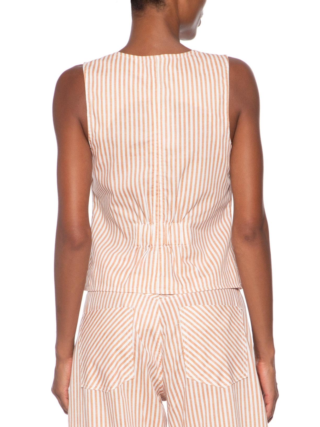 Colete Feminino Sarja Listras Vermelho Dress To