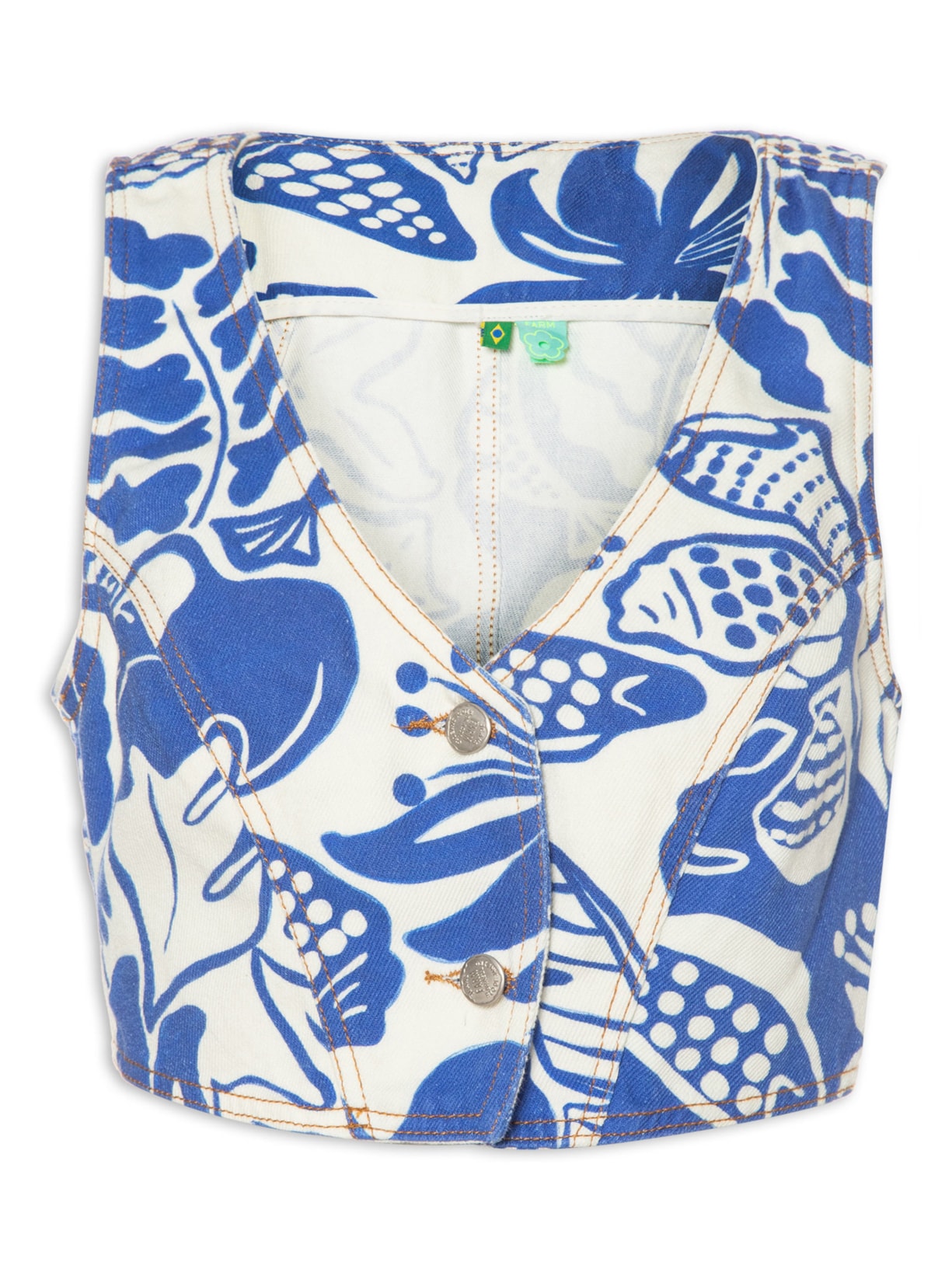 Colete Feminino Sarja Mix Peixe De Rio - Azul