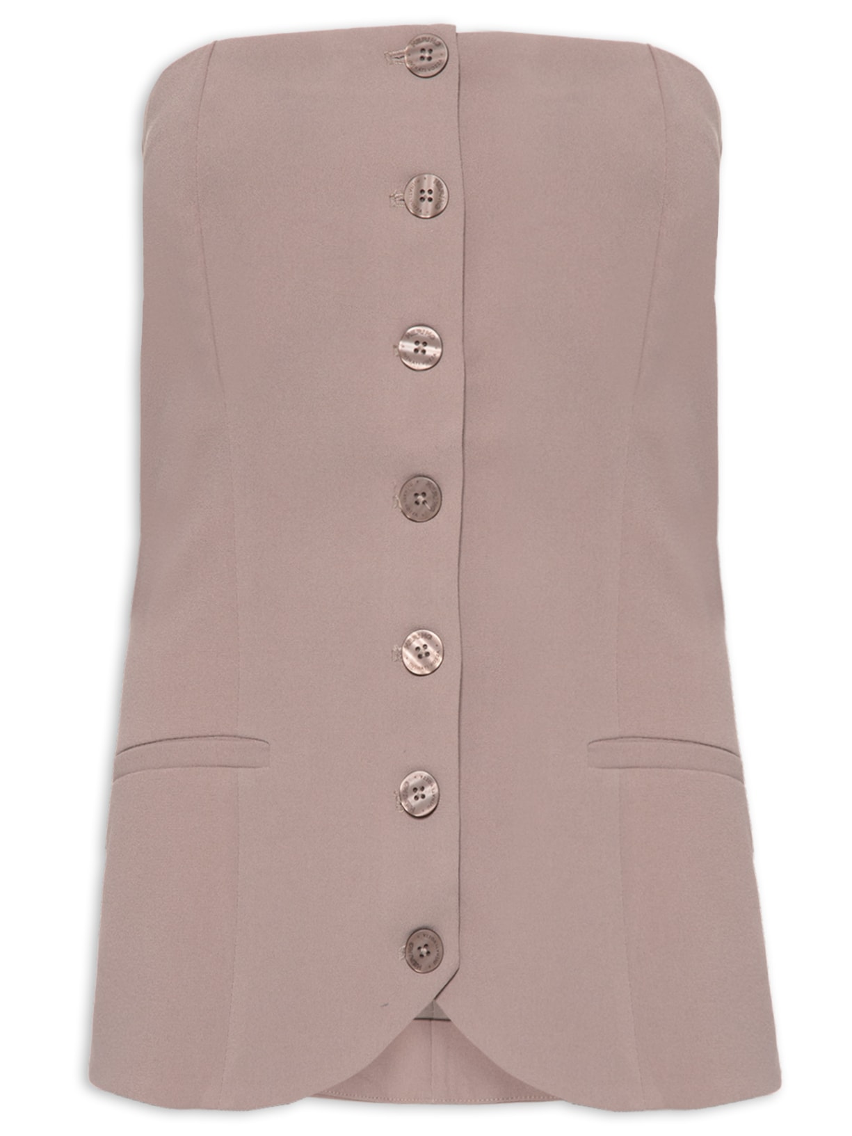 Colete Feminino Sem Alças - Cinza