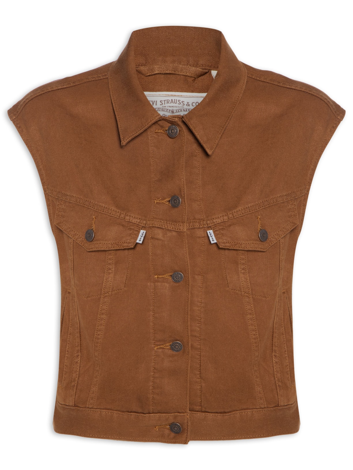 Colete Feminino Shrunken 90s Vest - Marrom