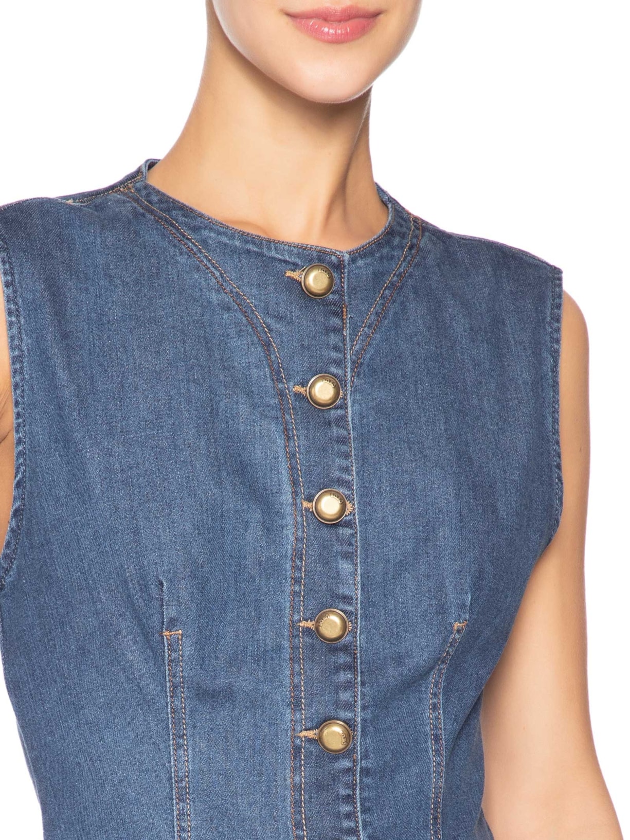 Colete Feminino Sienna Dark Blue Azul Bo.bô