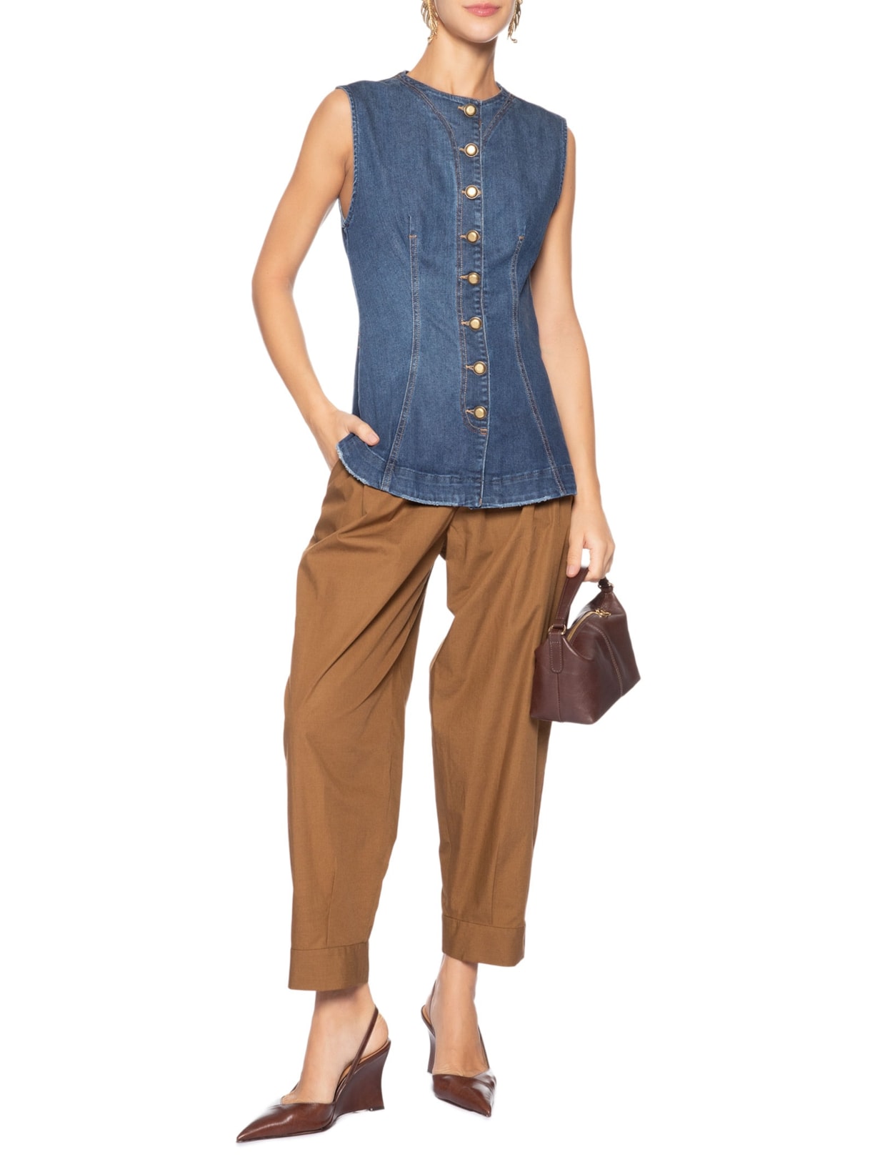 Colete Feminino Sienna Dark Blue Azul Bo.bô