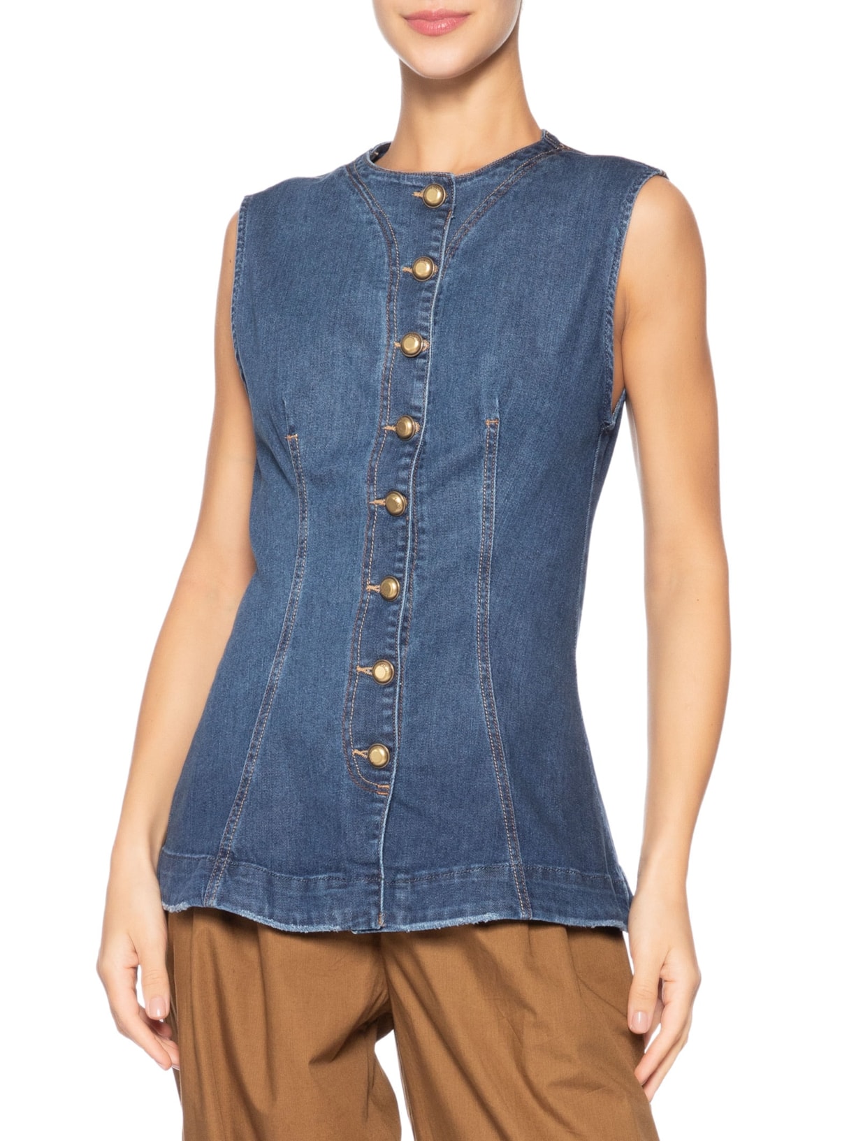 Colete Feminino Sienna Dark Blue Azul Bo.bô