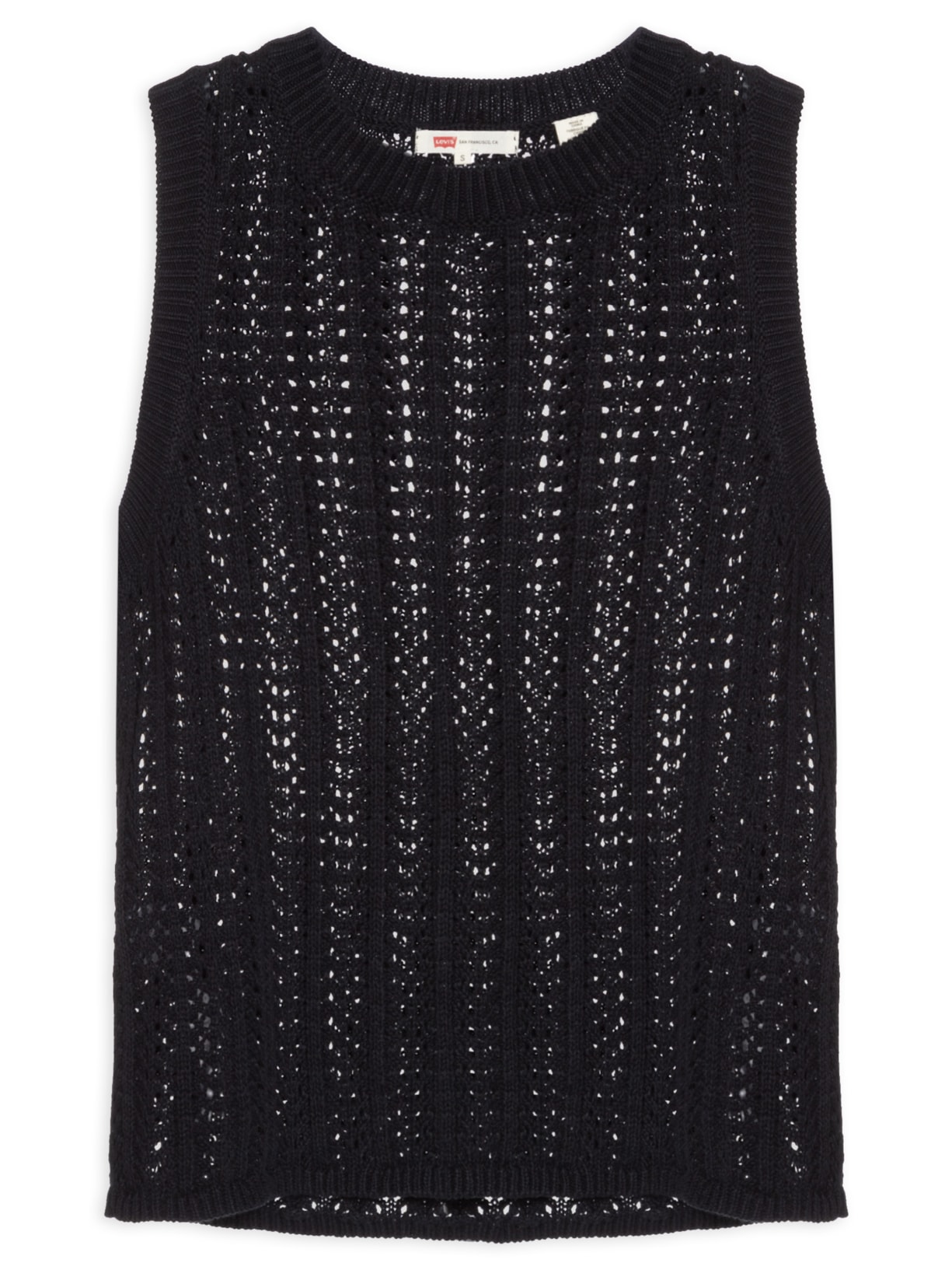 Colete Feminino Sunrise Crochet Tank Preto Levi's