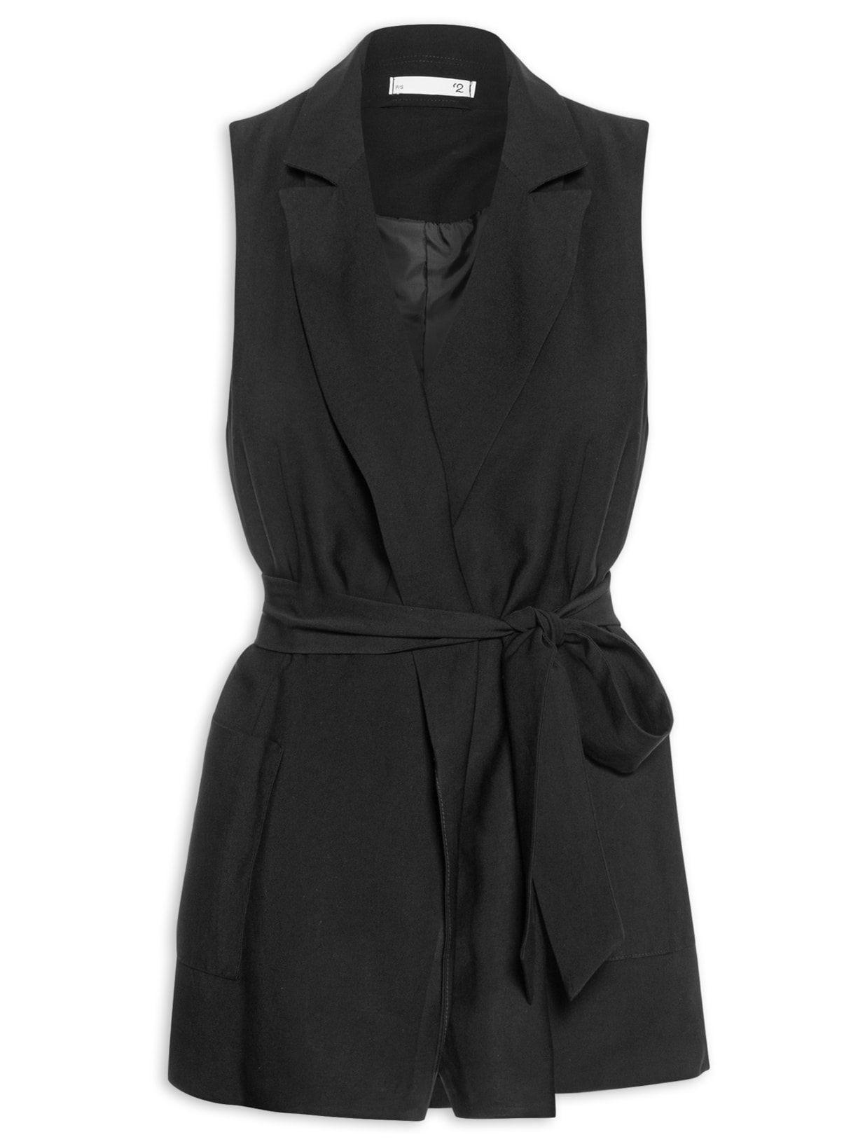 Colete Feminino Transpassado - Preto