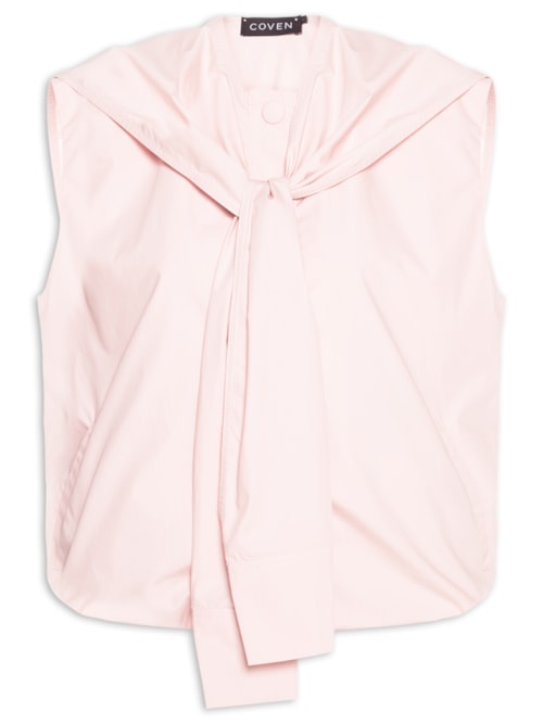 Colete Feminino Tricoline Algodão - Rosa