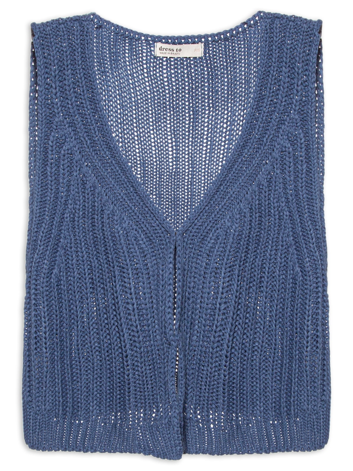 Colete Feminino Tricot - Azul
