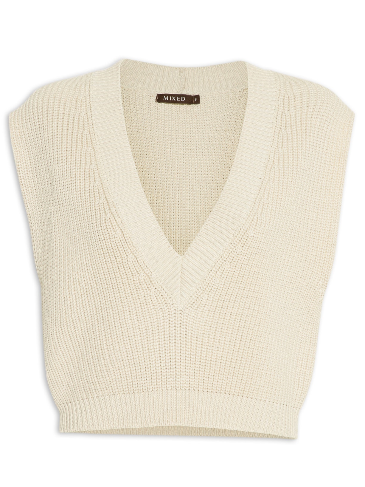 Colete Feminino Tricot Basic Off V24 - Bege