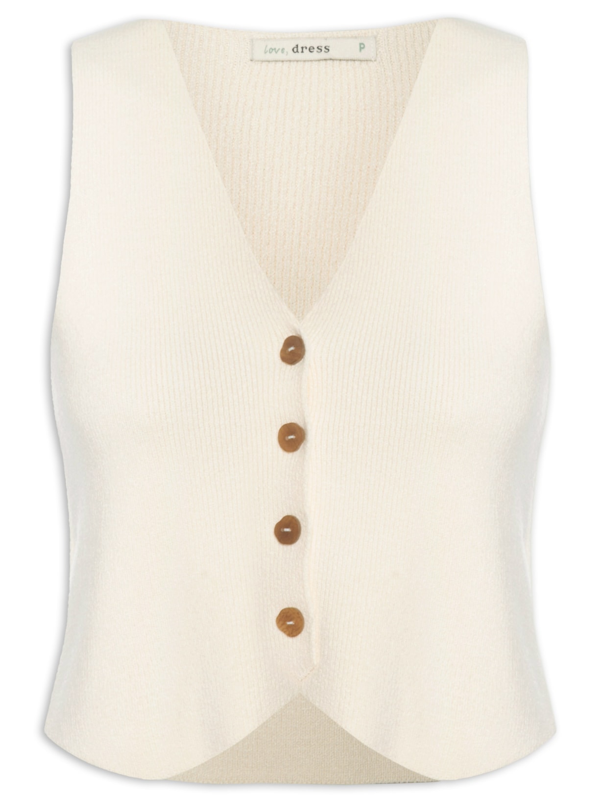 Colete Feminino Tricot - Bege