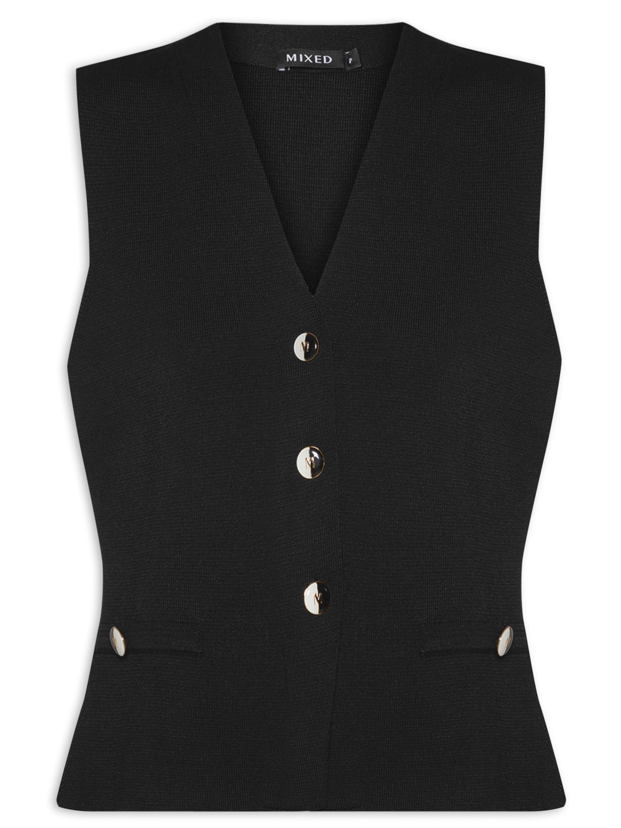 Colete Feminino Tricot Casa Nostra - Preto