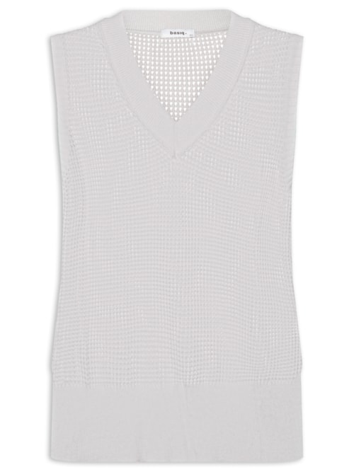 Colete Feminino Tricot - Cinza