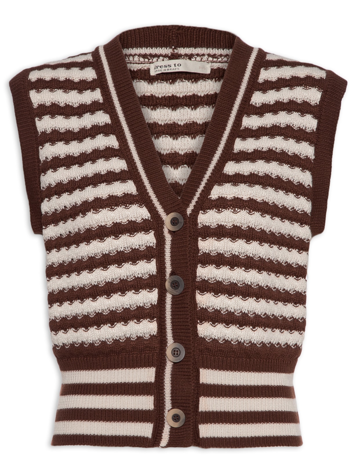 Colete Feminino Tricot Ipanema - Marrom