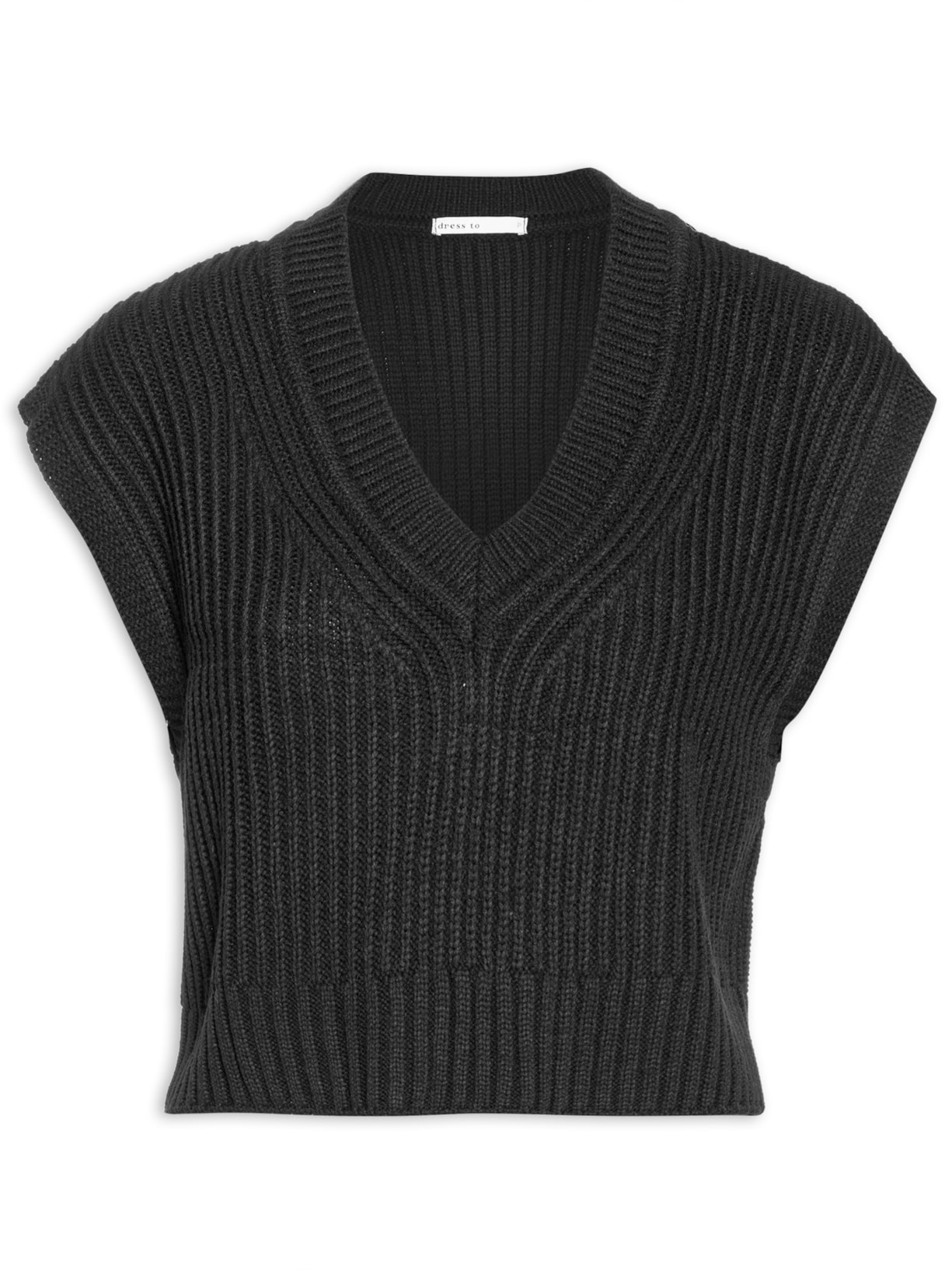 Colete Feminino Tricot Preto