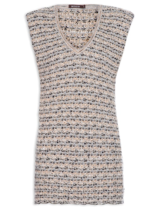 Colete Feminino Tricot Tear Soho - Cinza