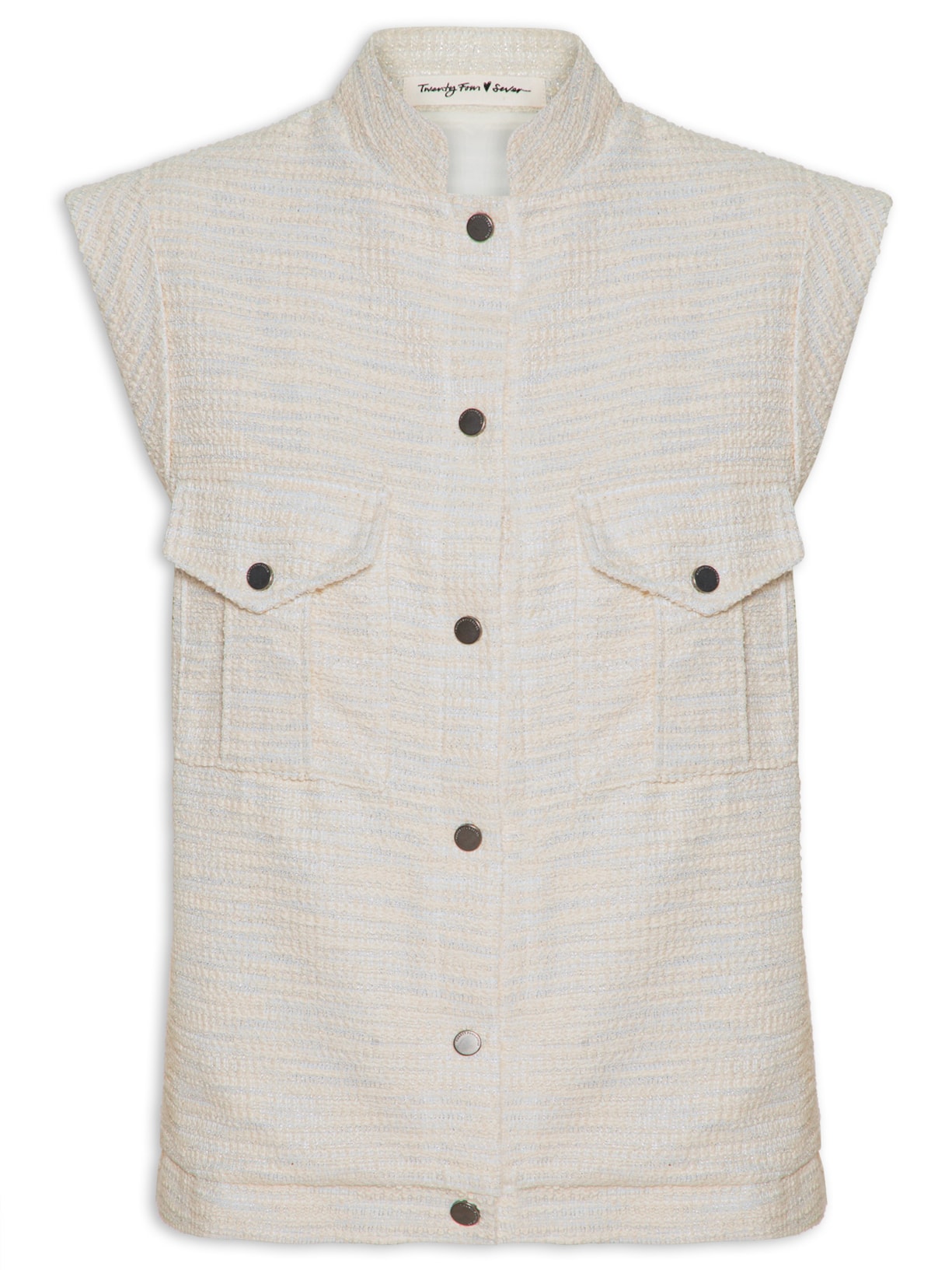 Colete Feminino Tweed Helo - Off White