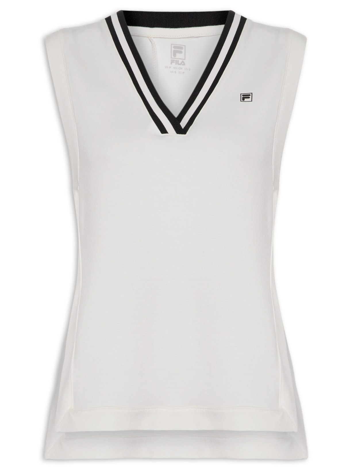 Colete Feminino V-Neck Foamtouch Off White Fila