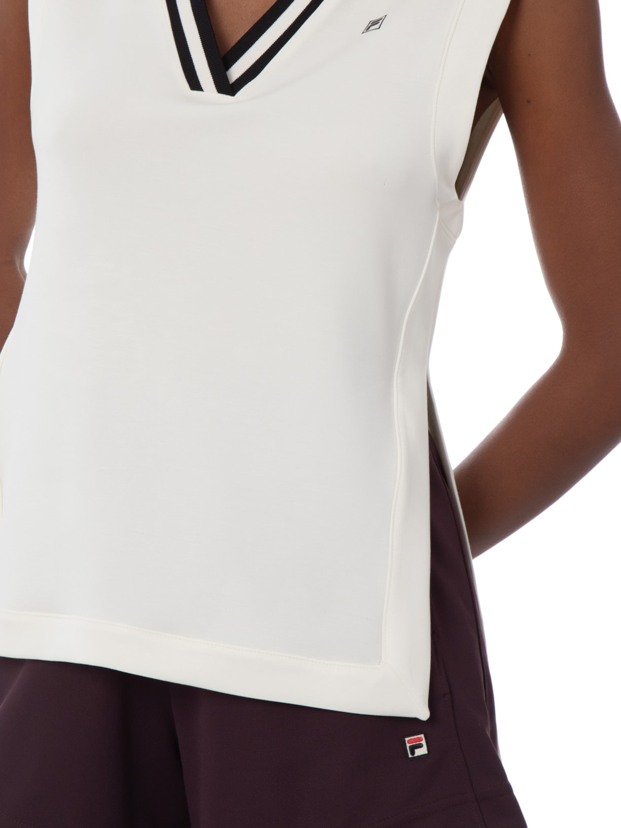 Colete Feminino V-Neck Foamtouch Off White Fila