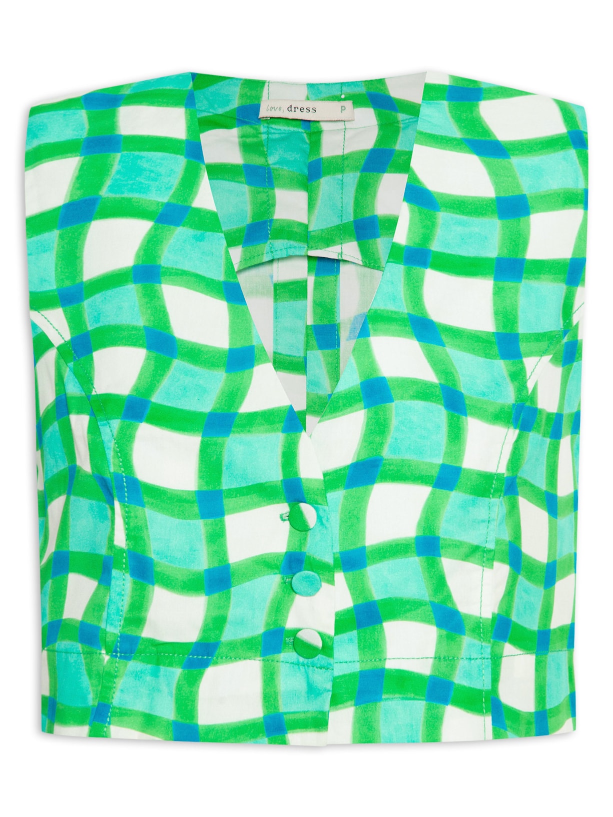 Colete Feminino Xadrez Delírio - Verde