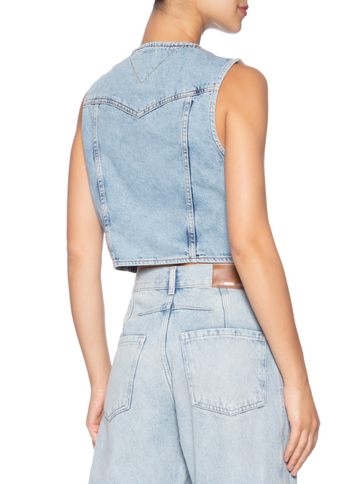 Colete Jeans Feminino Vest BI6113 Azul Tommy Jeans